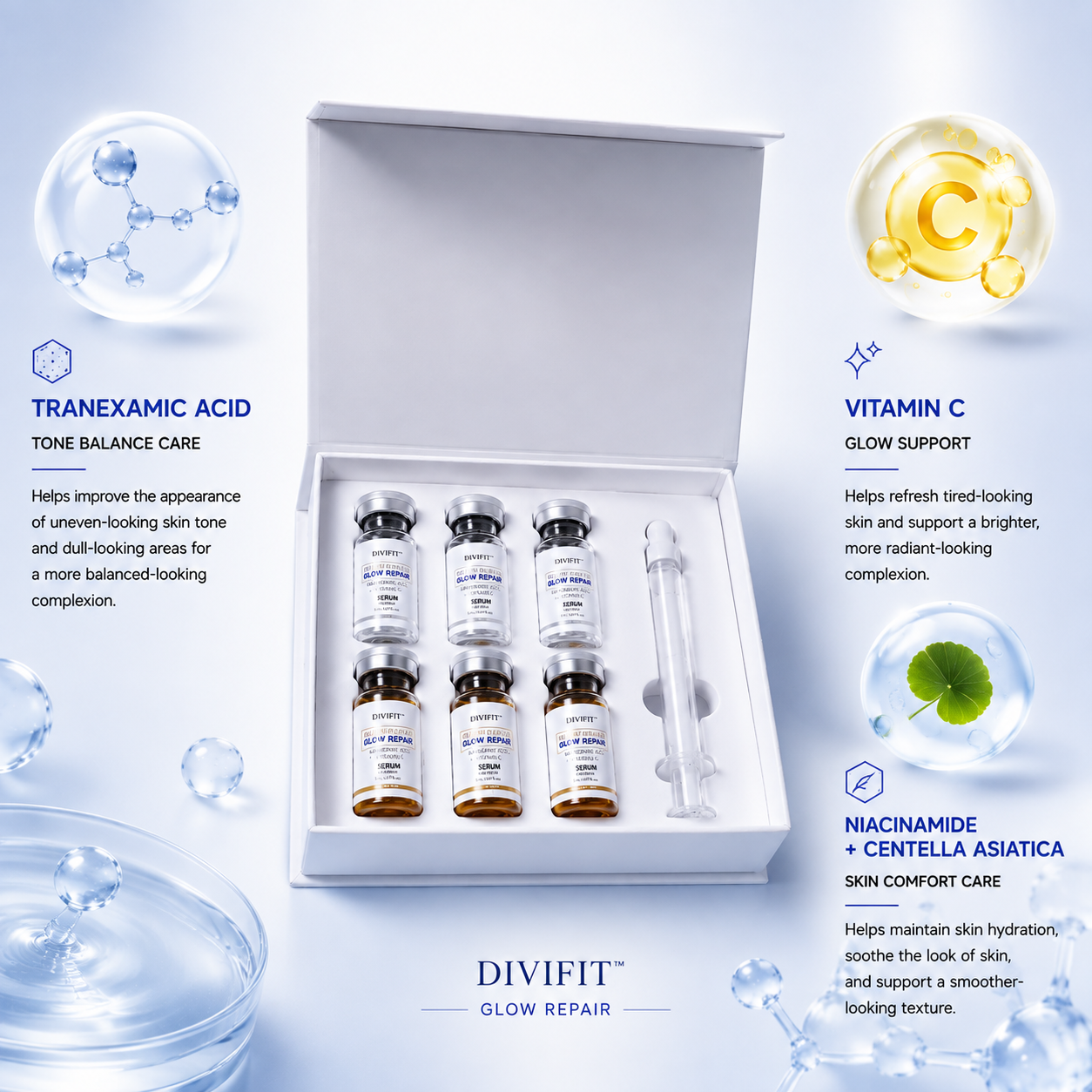 DIVIFIT Glow Repair Tranexamic Acid Vitamin C Serum