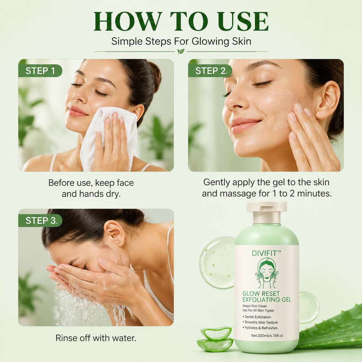 🍃Last Day 49% OFF✨DIVIFIT™ Glow Reset Exfoliating Gel