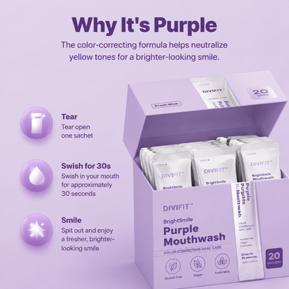 DIVIFIT™ BrightSmile Purple Mouthwash