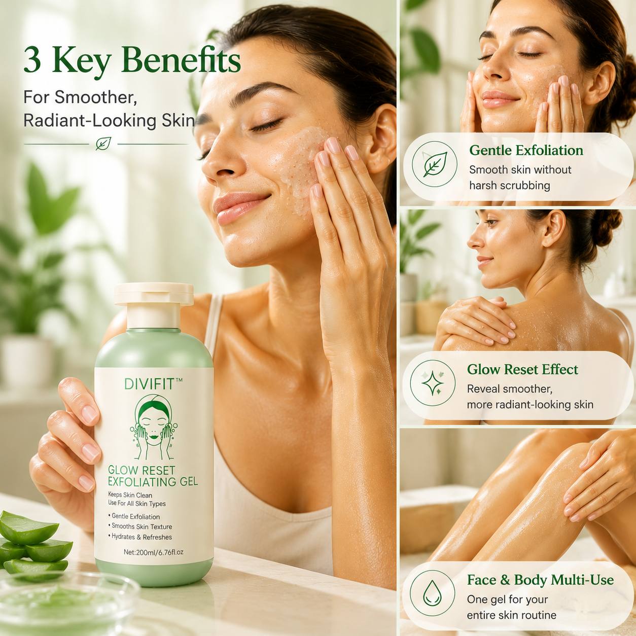 🍃Last Day 49% OFF✨DIVIFIT™ Glow Reset Exfoliating Gel