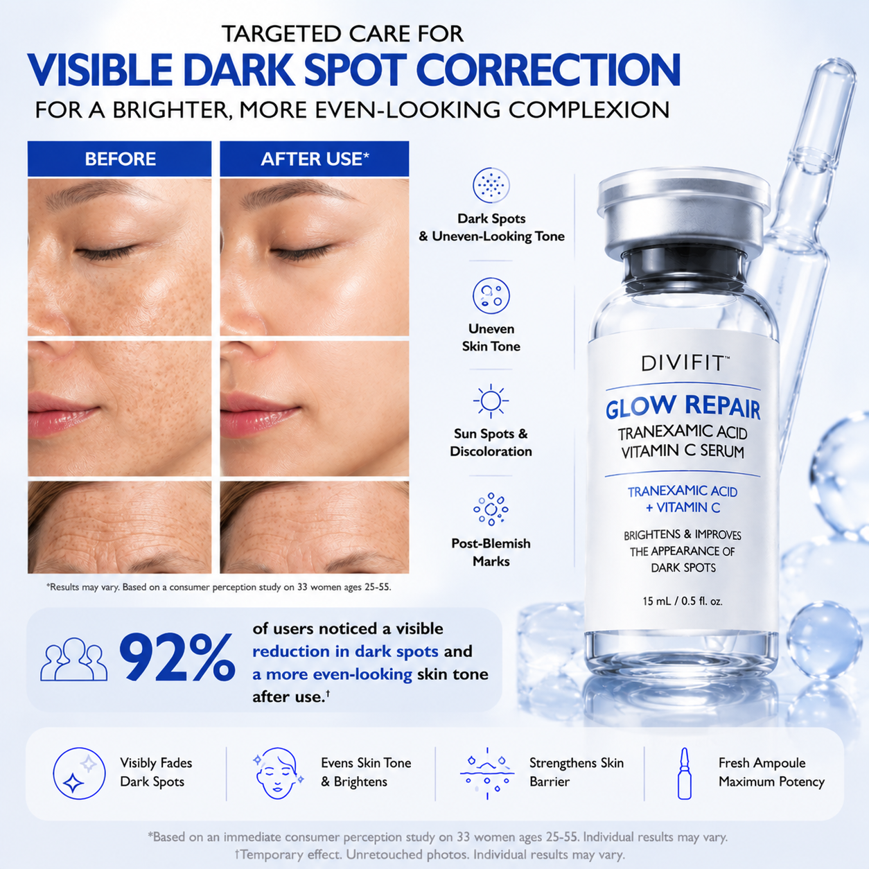 DIVIFIT Glow Repair Tranexamic Acid Vitamin C Serum