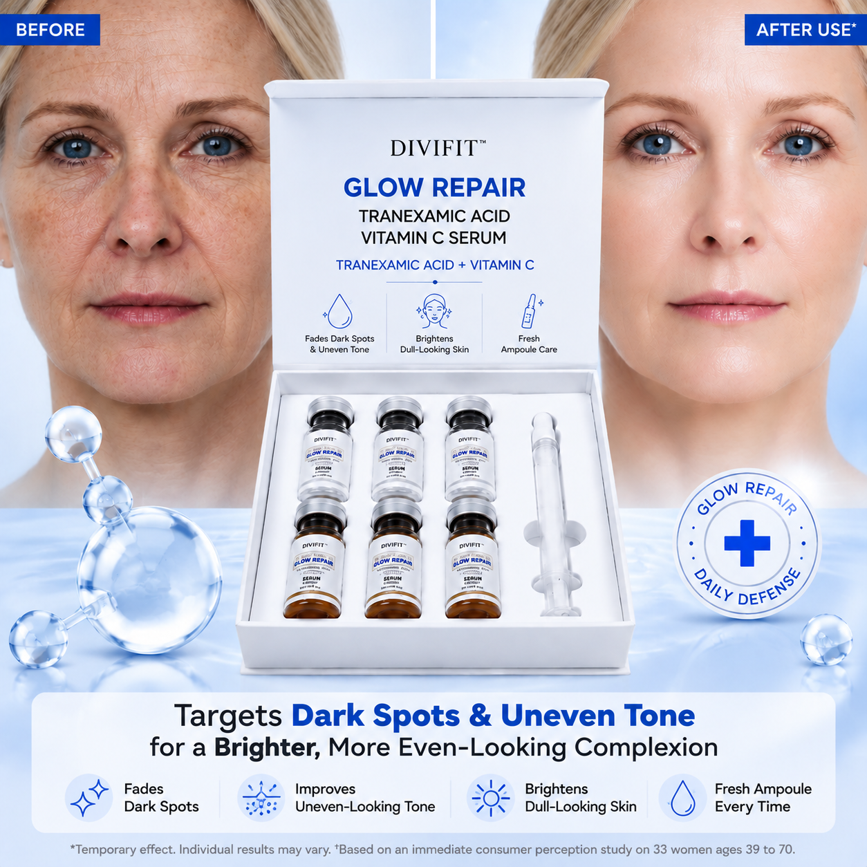 DIVIFIT Glow Repair Tranexamic Acid Vitamin C Serum