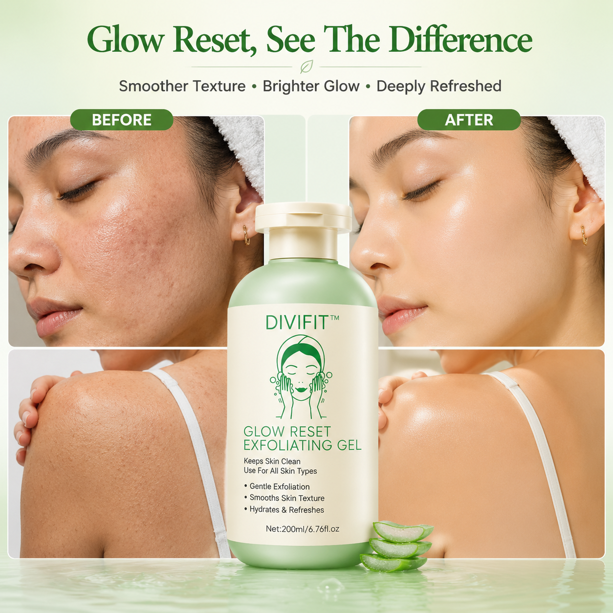 🍃Last Day 49% OFF✨DIVIFIT™ Glow Reset Exfoliating Gel